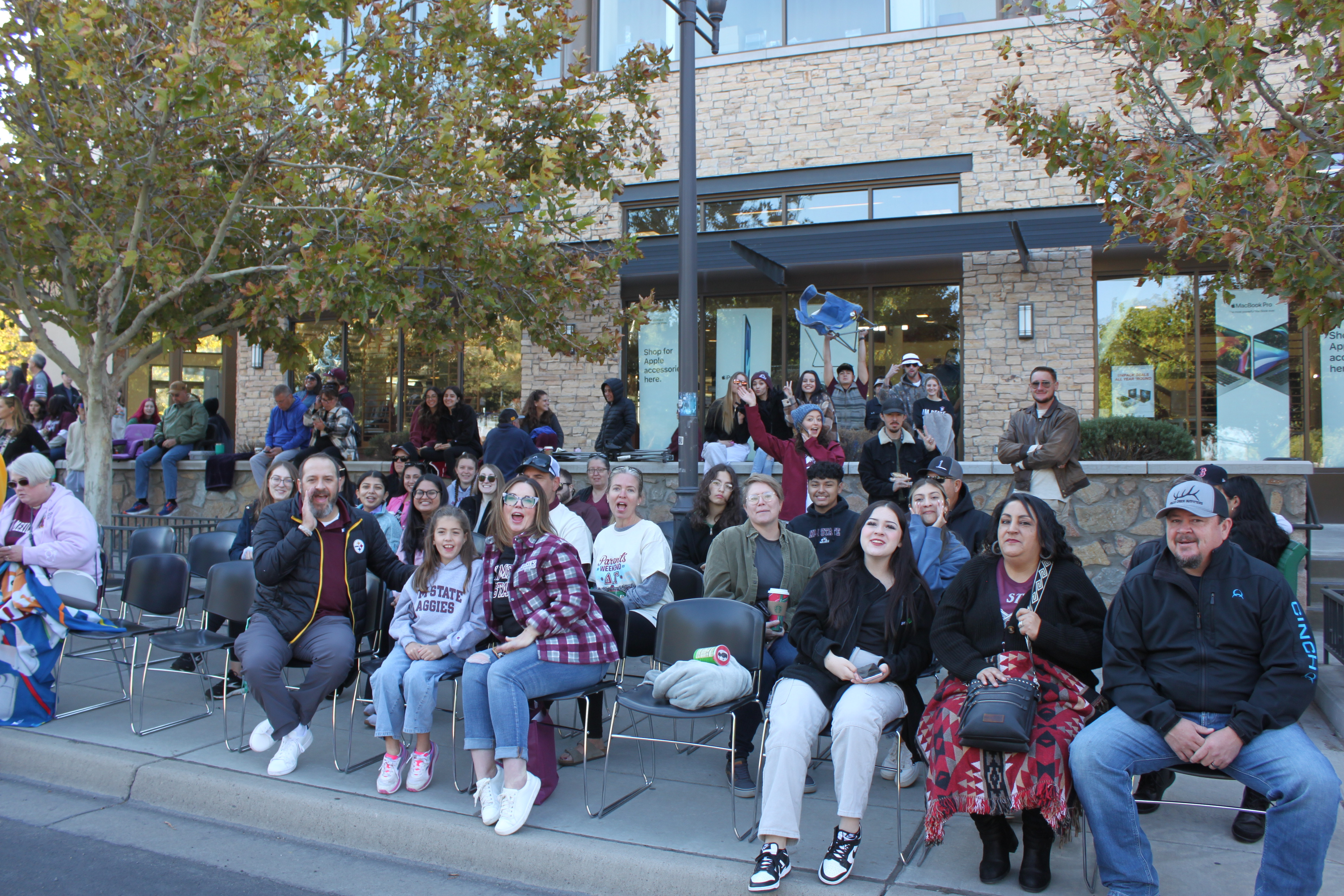 Crowd of Families watching the parade